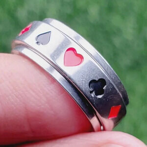 Stainless Steel Fashion Spinner Ring for Men/Women, AAAQL1104